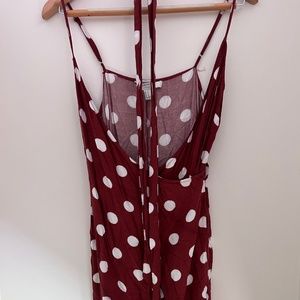 Polka dot wrap dress